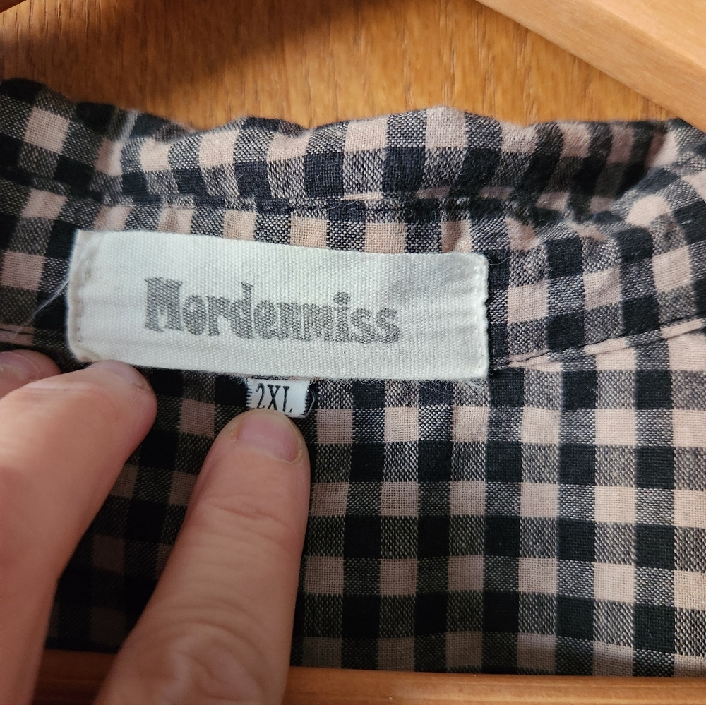 Modernmiss Linen/cotton Gingham Dress - Picture 7 of 8